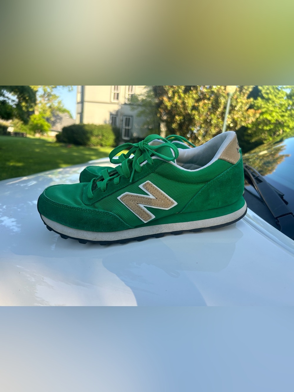 Hard to find!  Kelly Green New Balance 501s